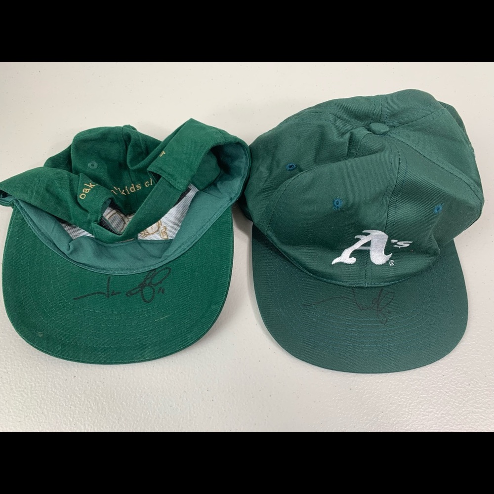 Jason Giambi Autograph Hat Lot of 2